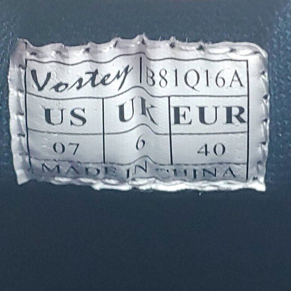 Vostey Milan Mens Sneakers‎ Black B81Q16A Low Top Lace Up 7M New - Picture 10 of 11